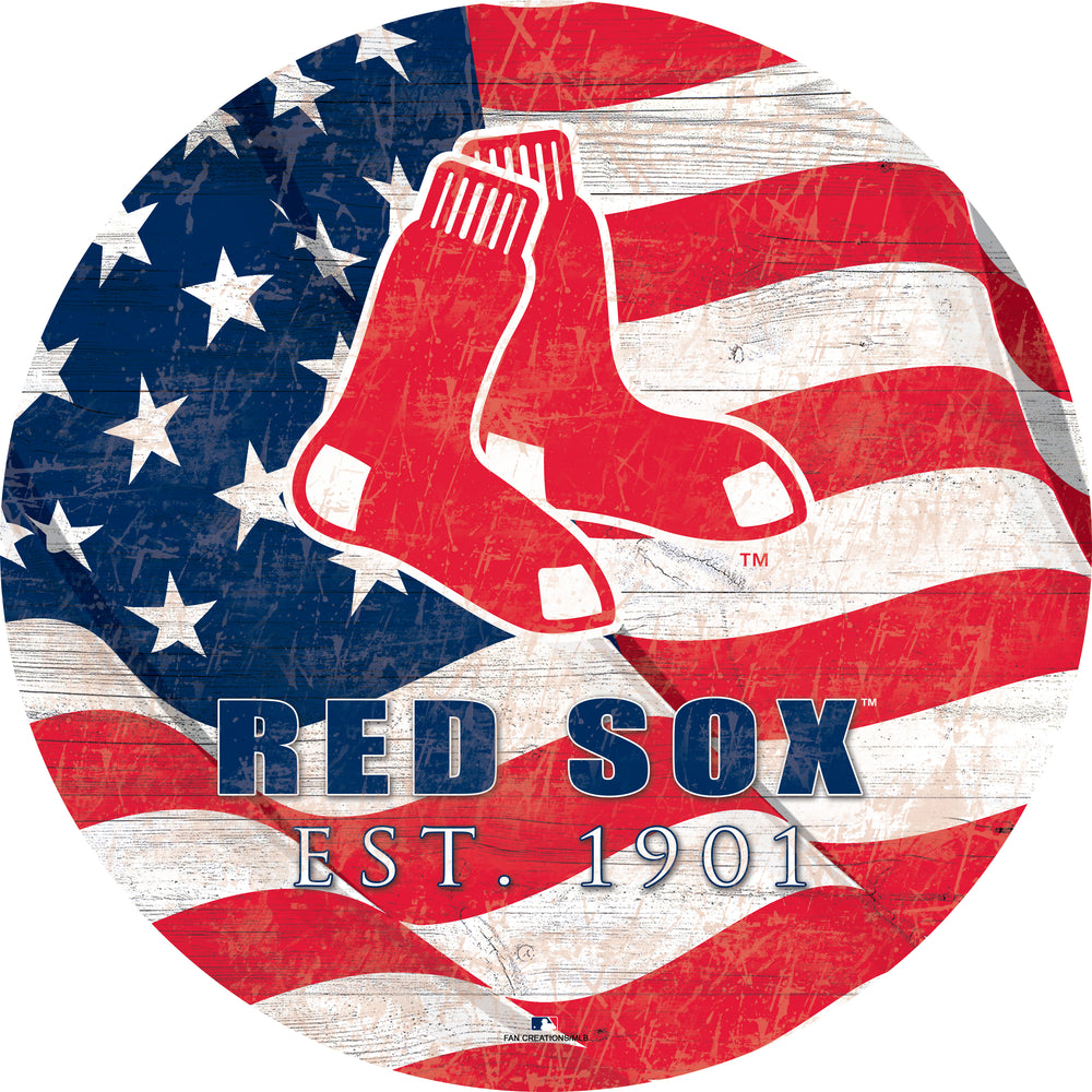 Wholesale MLB1058-Team Color Flag 12in / M1058-Boston Red Sox