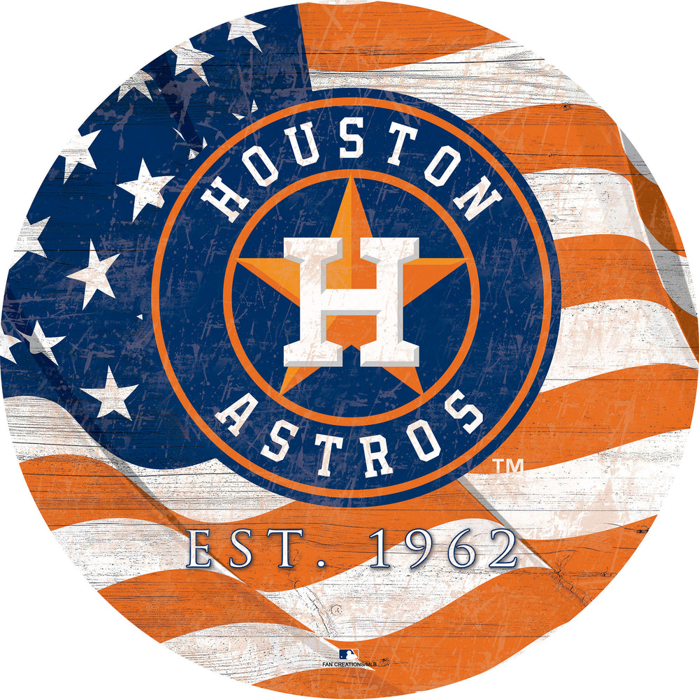 Wholesale MLB1058-Team Color Flag 12in / M1058-Houston Astros