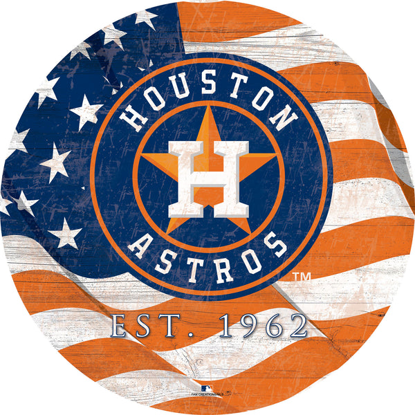 Wholesale MLB1058-Team Color Flag 12in / M1058-Houston Astros