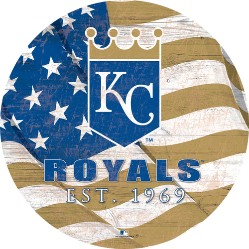Wholesale MLB1058-Team Color Flag 12in / M1058-Kansas City Royals