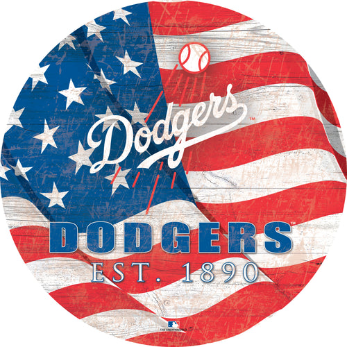 Wholesale MLB1058-Team Color Flag 12in / M1058-Los Angeles Dodgers