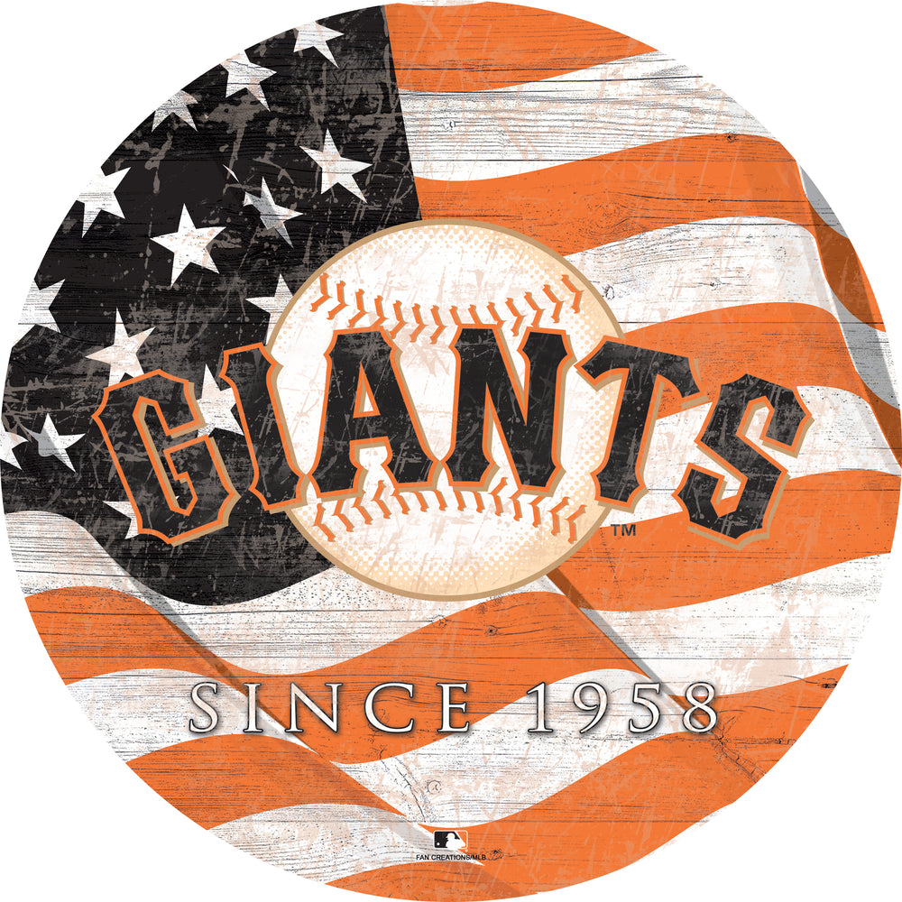 Wholesale MLB1058-Team Color Flag 12in / M1058-San Francisco Giants