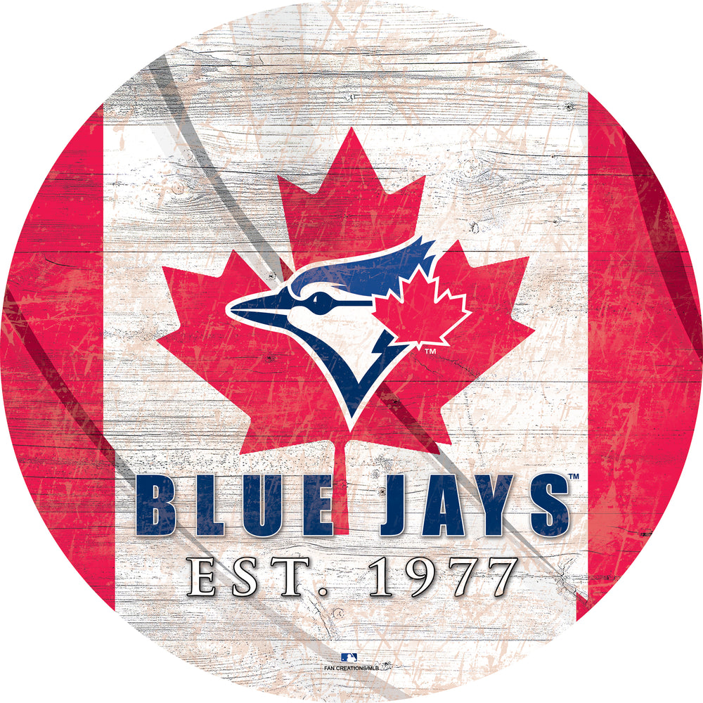 Wholesale MLB1058-Team Color Flag 12in / M1058-Toronto Blue Jays