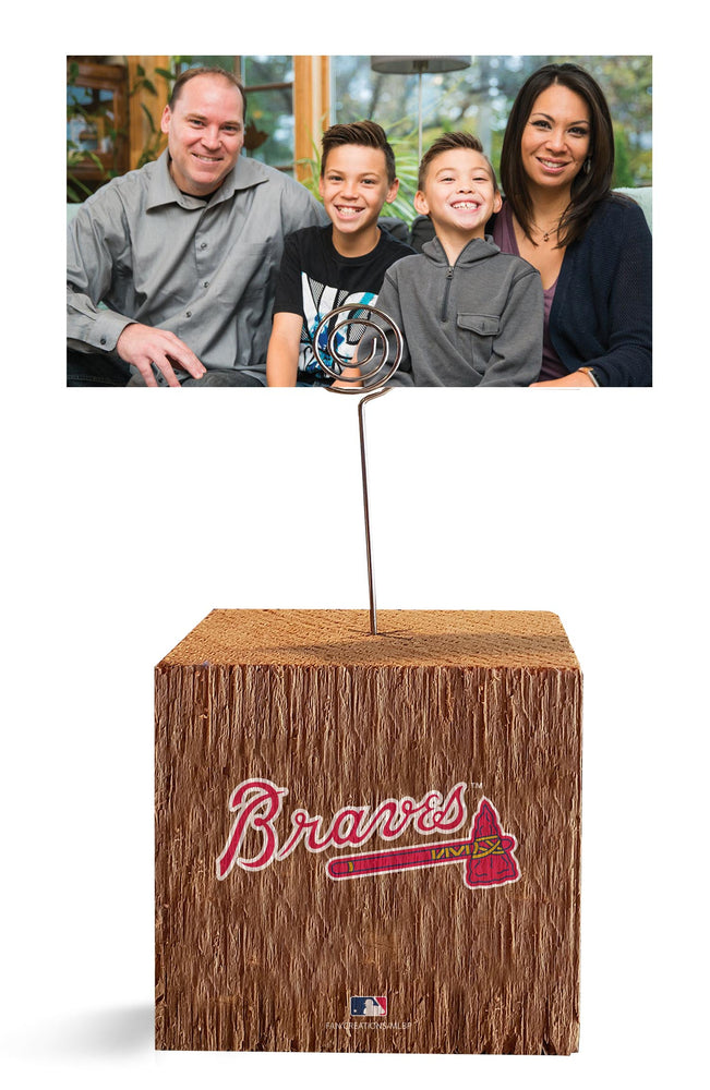 Wholesale MLB1062-Block Spiral Photo Holder / M1062-Atlanta Braves