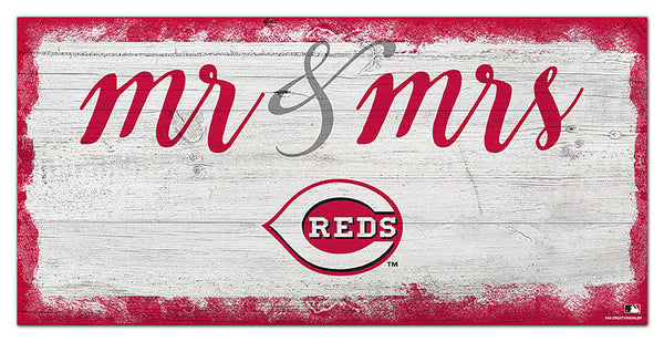 Wholesale MLB1074-Mr Mrs Script 6x12 / M1074-Cincinnati Reds