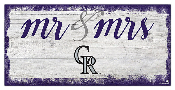 Wholesale MLB1074-Mr Mrs Script 6x12 / M1074-Colorado Rockies
