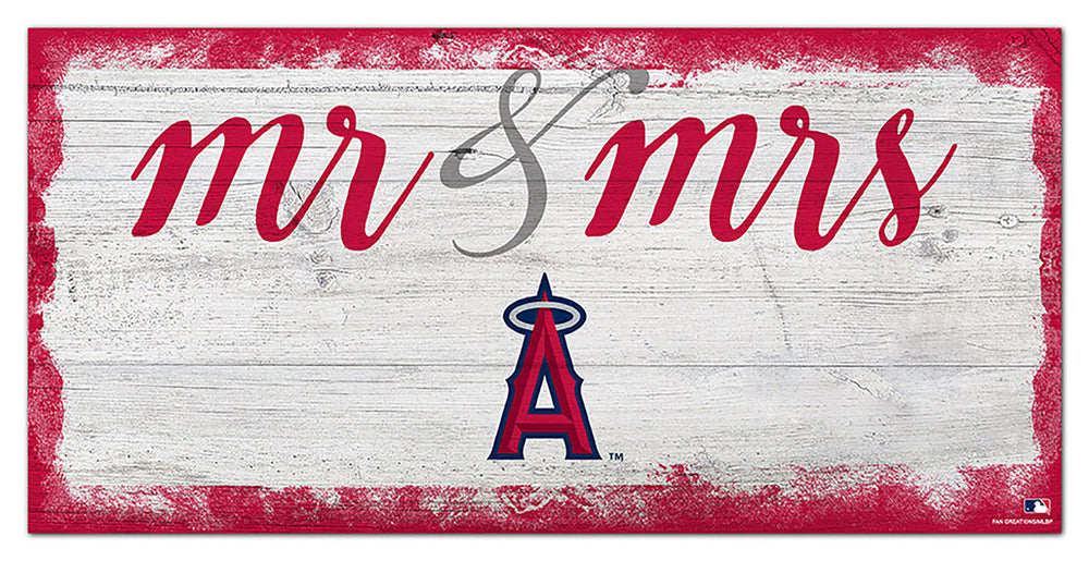 Wholesale MLB1074-Mr Mrs Script 6x12 / M1074-Los Angeles Angels