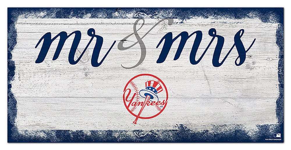 Wholesale MLB1074-Mr Mrs Script 6x12 / M1074-New York Yankees