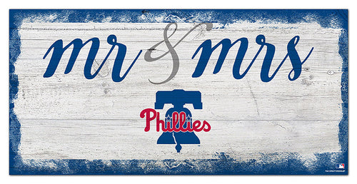 Wholesale MLB1074-Mr Mrs Script 6x12 / M1074-Philadelphia Phillies