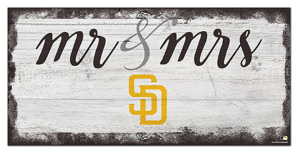 Wholesale MLB1074-Mr Mrs Script 6x12 / M1074-San Diego Padres