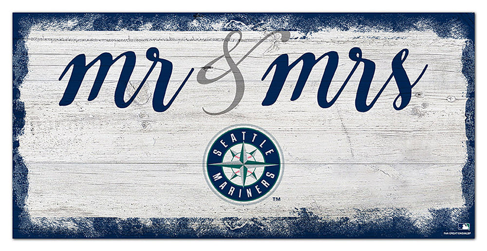 Wholesale MLB1074-Mr Mrs Script 6x12 / M1074-Seattle Mariners