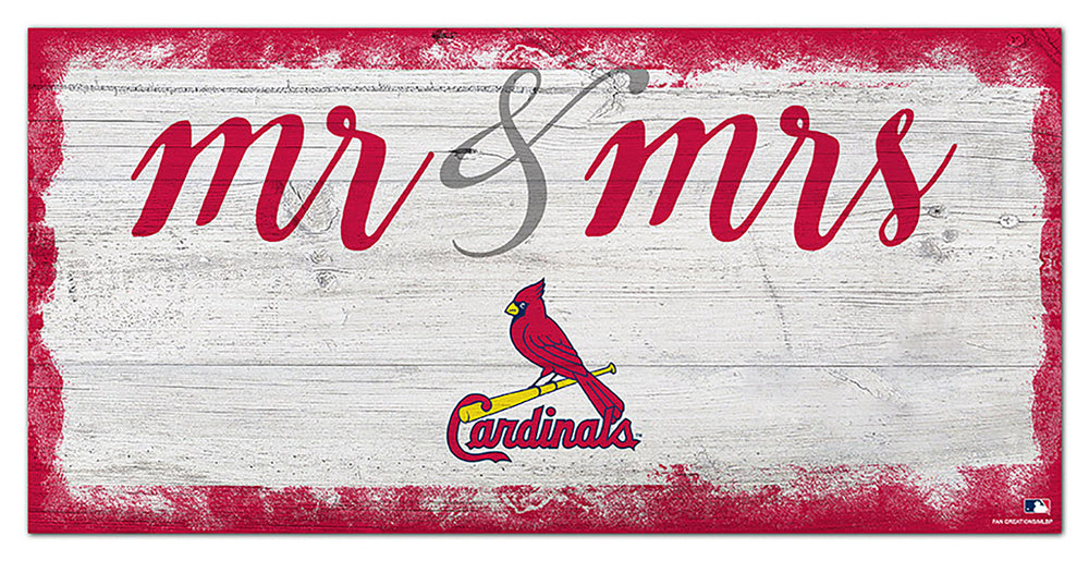 Wholesale MLB1074-Mr Mrs Script 6x12 / M1074-St. Louis Cardinals
