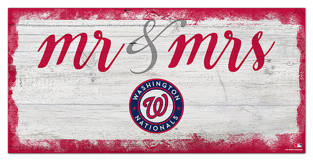 Wholesale MLB1074-Mr Mrs Script 6x12 / M1074-Washington Nationals