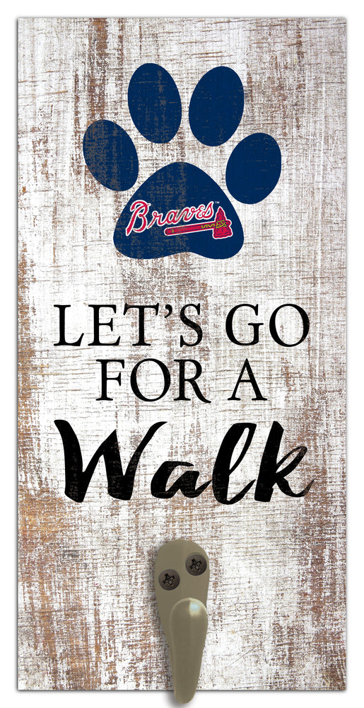 Wholesale MLB1075-Leash Holder 6x12 / M1075-Atlanta Braves
