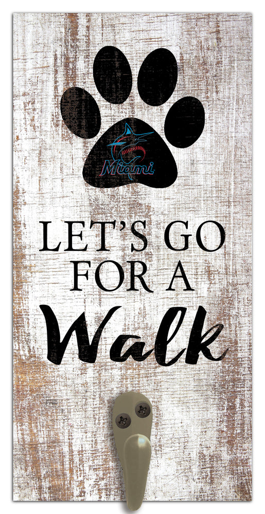 Wholesale MLB1075-Leash Holder 6x12 / M1075-Miami Marlins