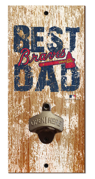 Wholesale MLB1077-Best Dad Bottle Opener (1) / M1077-Atlanta Braves