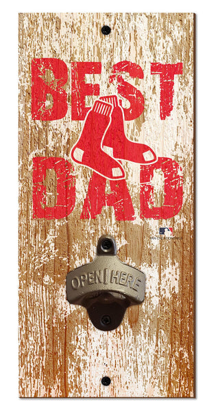 Wholesale MLB1077-Best Dad Bottle Opener (1) / M1077-Boston Red Sox