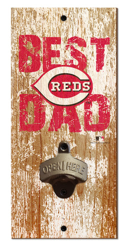 Wholesale MLB1077-Best Dad Bottle Opener / M1077-Cincinnati Reds