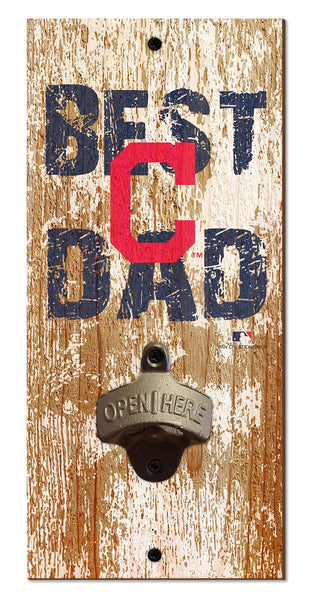 Wholesale MLB1077-Best Dad Bottle Opener (1) / M1077-Cleveland Indians