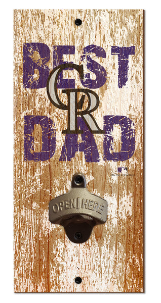Wholesale MLB1077-Best Dad Bottle Opener / M1077-Colorado Rockies