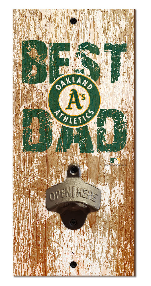 Wholesale MLB1077-Best Dad Bottle Opener / M1077-Oakland Athletics