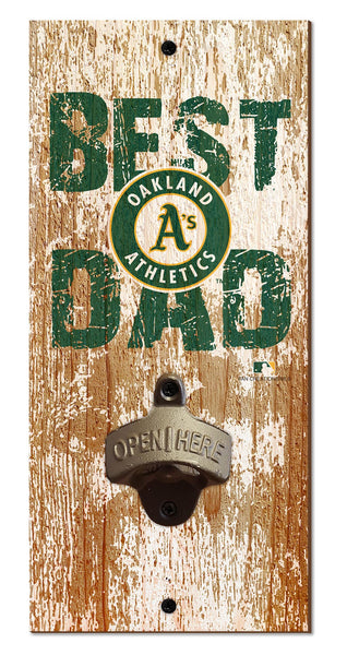 Wholesale MLB1077-Best Dad Bottle Opener (1) / M1077-Oakland Athletics