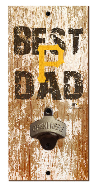 Wholesale MLB1077-Best Dad Bottle Opener / M1077-Pittsburgh Pirates