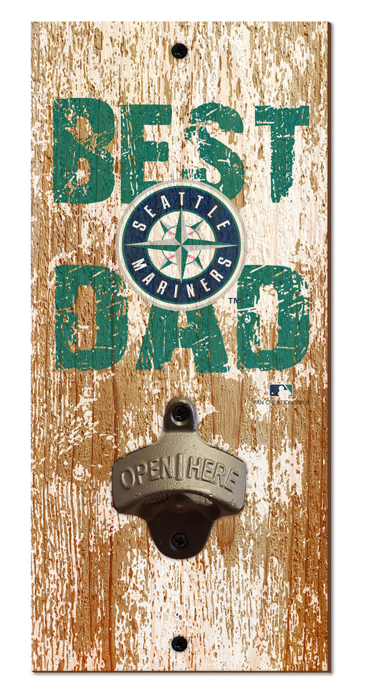 Wholesale MLB1077-Best Dad Bottle Opener / M1077-Seattle Mariners