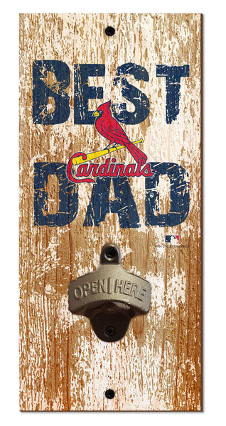 Wholesale MLB1077-Best Dad Bottle Opener / M1077-St Louis Cardinals