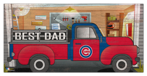 Wholesale MLB1078-Best Dad Truck 6x12 / M1078-Chicago Cubs