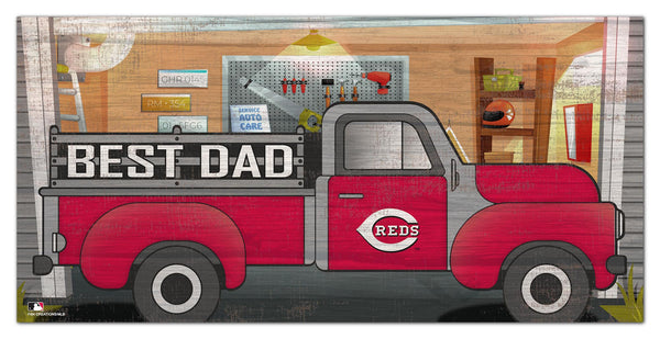 Wholesale MLB1078-Best Dad Truck 6x12 / M1078-Cincinnati Reds