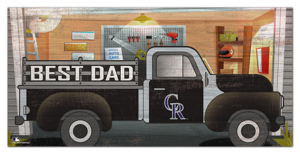 Wholesale MLB1078-Best Dad Truck 6x12 / M1078-Colorado Rockies