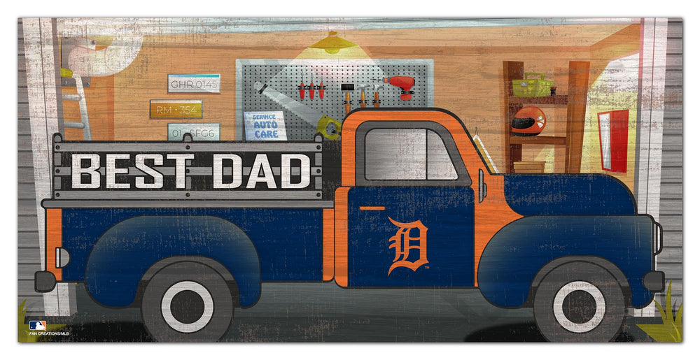 Wholesale MLB1078-Best Dad Truck 6x12 / M1078-Detroit Tigers