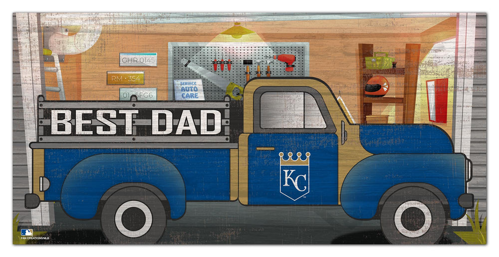 Wholesale MLB1078-Best Dad Truck 6x12 / M1078-Kansas City Royals