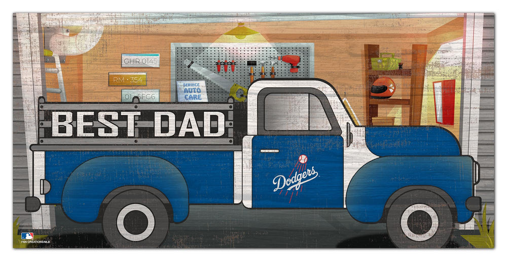 Wholesale MLB1078-Best Dad Truck 6x12 / M1078-Los Angeles Dodgers