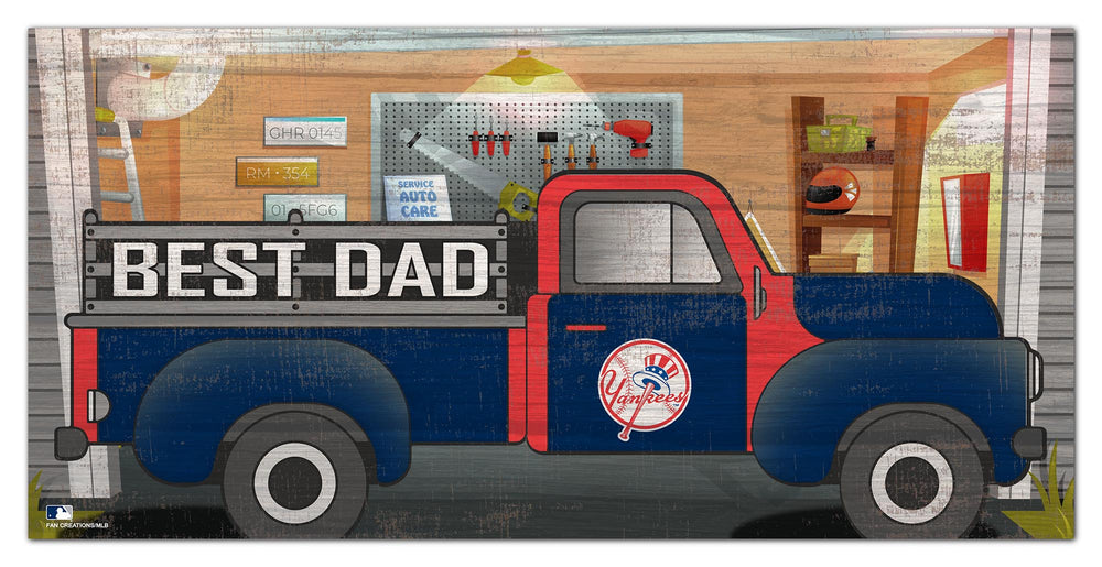 Wholesale MLB1078-Best Dad Truck 6x12 / M1078-New York Yankees