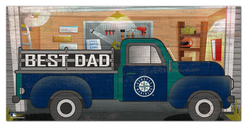 Wholesale MLB1078-Best Dad Truck 6x12 / M1078-Seattle Mariners