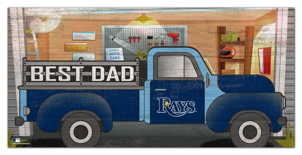 Wholesale MLB1078-Best Dad Truck 6x12 / M1078-Tampa Bay Rays