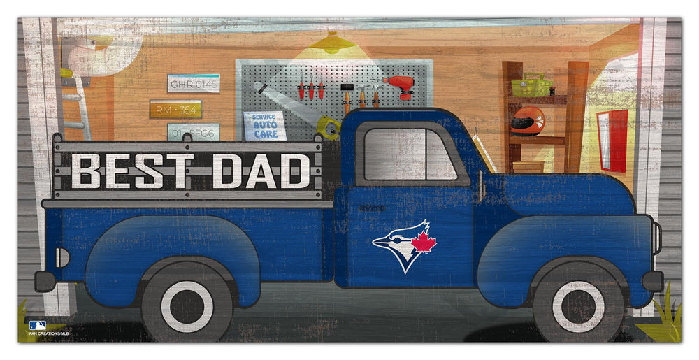 Wholesale MLB1078-Best Dad Truck 6x12 / M1078-Toronto Blue Jays