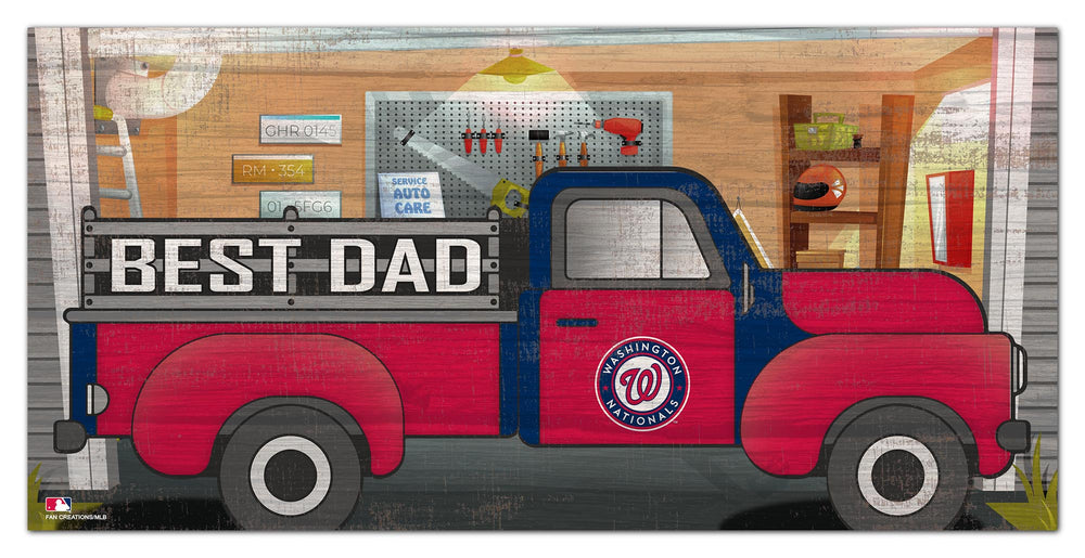 Wholesale MLB1078-Best Dad Truck 6x12 / M1078-Washington Nationals