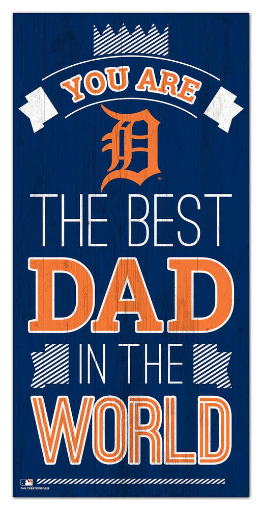 Wholesale MLB1079-Best Dad in the world 6x12 / M1079-Detroit Tigers