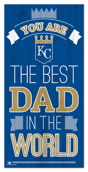 Wholesale MLB1079-Best Dad in the world 6x12 / M1079-Kansas City Royals