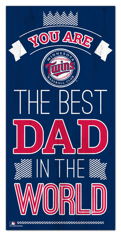 Wholesale MLB1079-Best Dad in the world 6x12 / M1079-Minnesota Twins