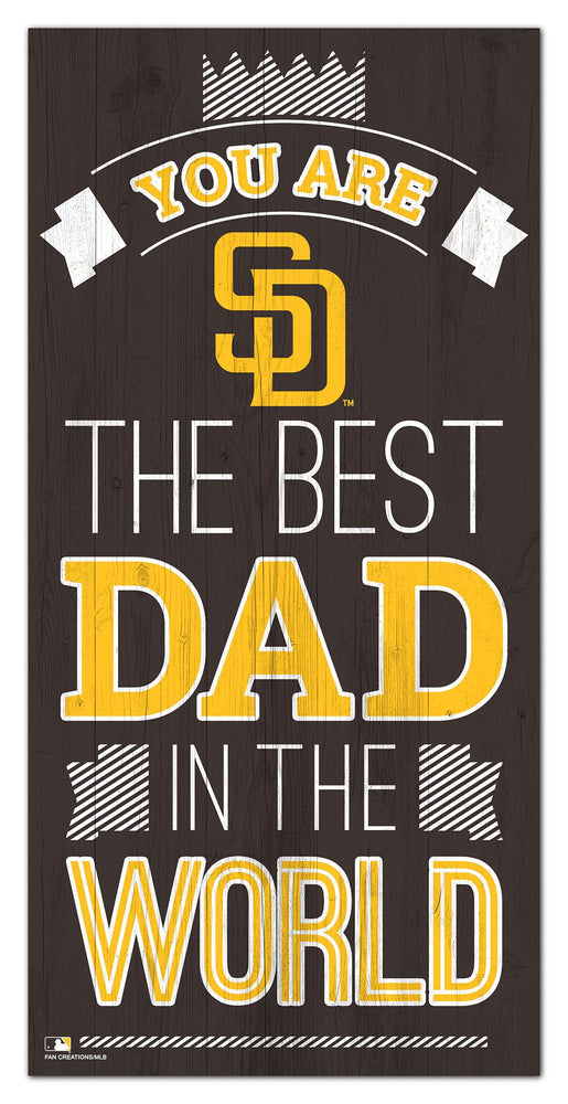 Wholesale MLB1079-Best Dad in the world 6x12 / M1079-San Diego Padres