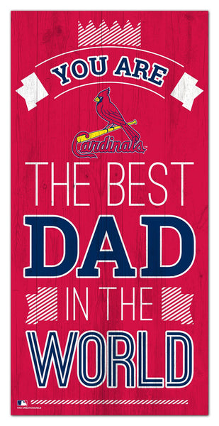 Wholesale MLB1079-Best Dad in the world 6x12 / M1079-St Louis Cardinals