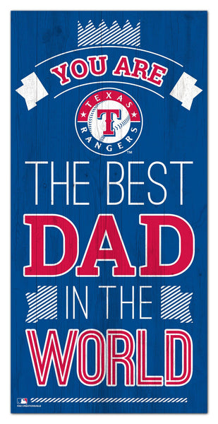 Wholesale MLB1079-Best Dad in the world 6x12 / M1079-Texas Rangers