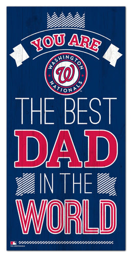 Wholesale MLB1079-Best Dad in the world 6x12 / M1079-Washington Nationals