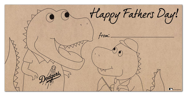 Wholesale MLB1081-Father's Day Color-In 6x12 / M1081-Los Angeles Dodegrs