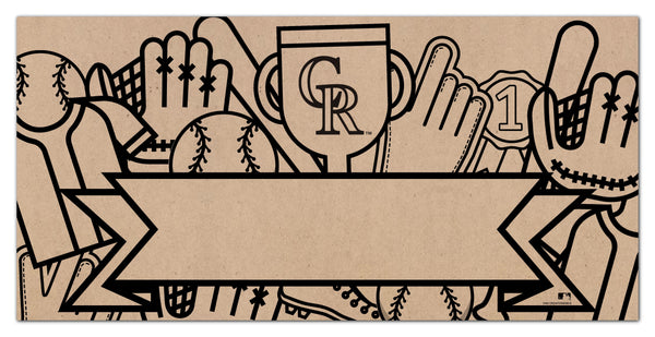 Wholesale MLB1082-Name Banner Color-In 6x12 / M1082-Colorado Rockies