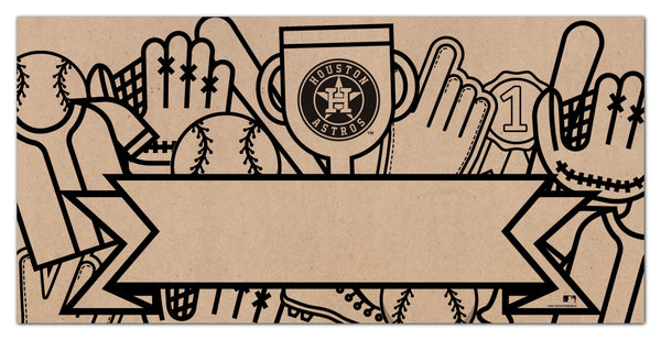 Wholesale MLB1082-Name Banner Color-In 6x12 / M1082-Houston Astros